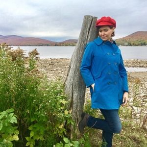 Vintage Sear Petite Winter Coat Lined 6P Medium 60s Double Breasted